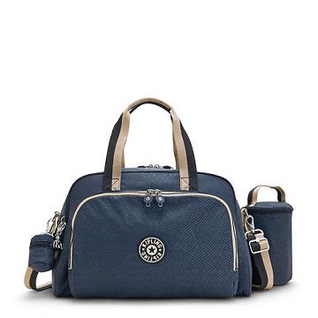 Kipling Camama Printed Diaper Bags Endless Blue Embossed | AU 1251XY